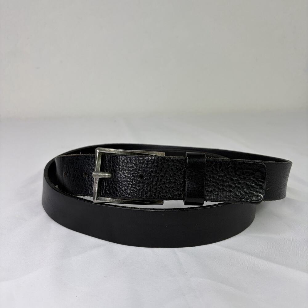 Trafalgar Carrollton Black Italian Leather Waist Belt Men’s Size 42 Made Italy